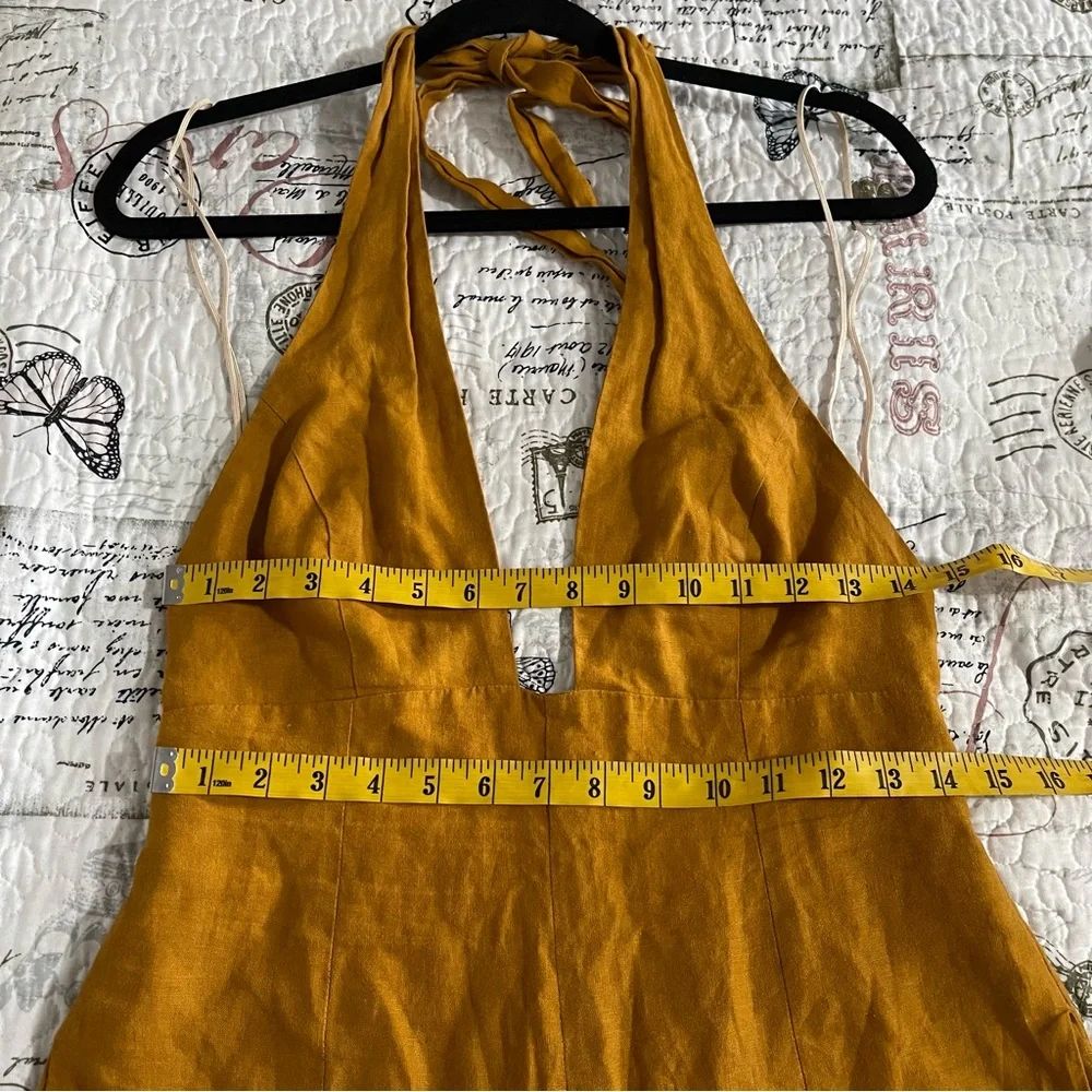 Aritzia Wilfred‎ 100% Linen Halter Jumpsuit Size 2
